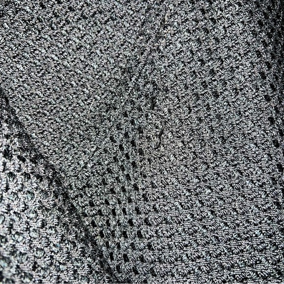 Calvin Klein Black Asymmetrical Coat Peacoat w/Knit Sleeves Size 10 Oversized - Picture 14 of 14